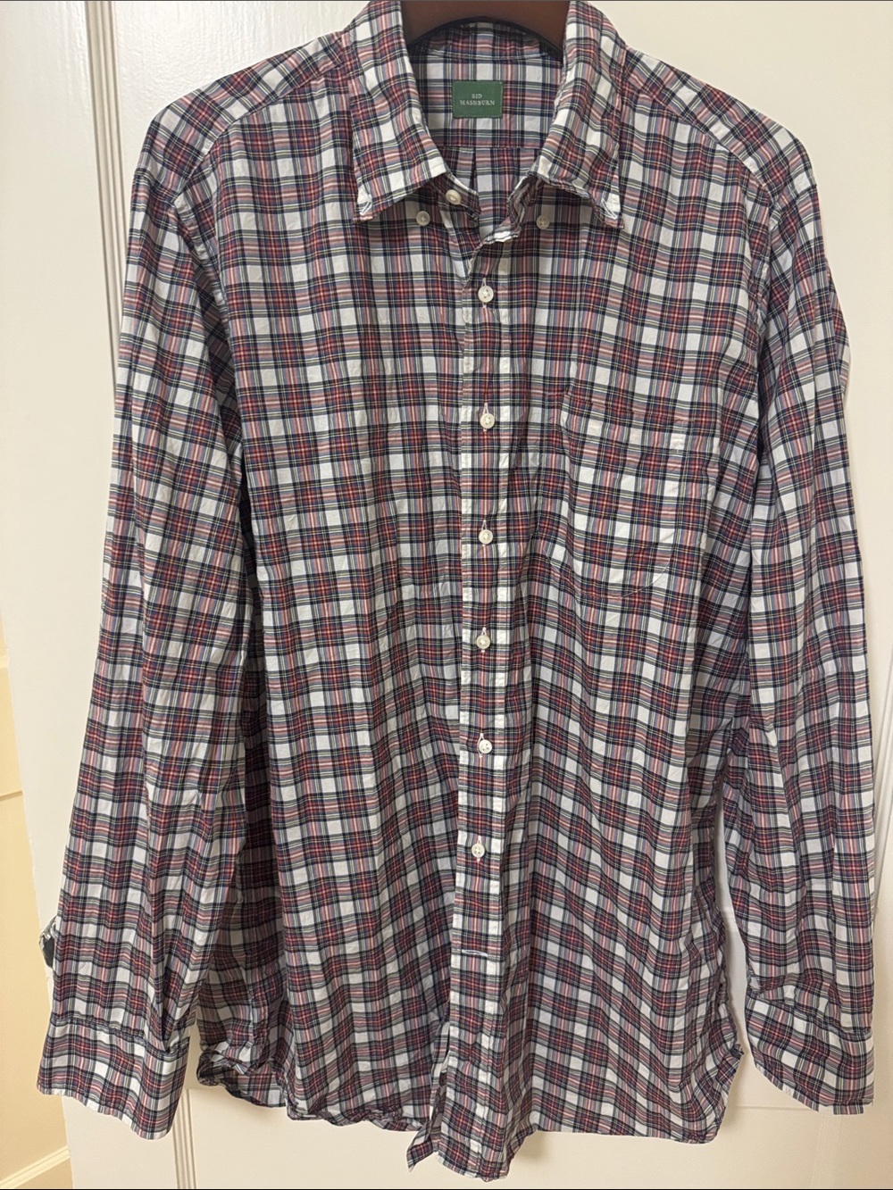 Sid Mashburn Plaid Button-Down Shirt - Size Large